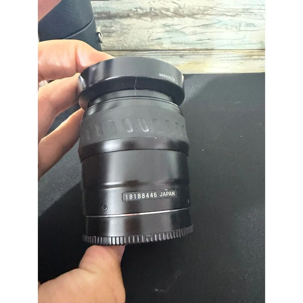 Minolta Maxxum AF Zoom xi 28-80mm f/4-5.6 Lens Black Good Power Zoom Japan Case
